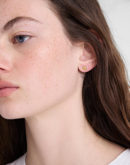 Madewell Demi-Fine Shell Stud Earrings 14k Gold