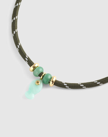 Madewell Semiprecious Paracord Charm Necklace Antique Gold