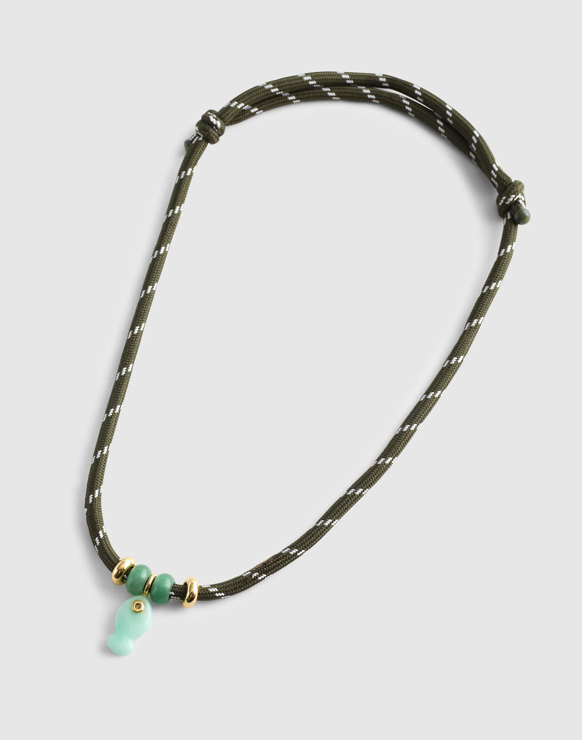 Madewell Semiprecious Paracord Charm Necklace Antique Gold
