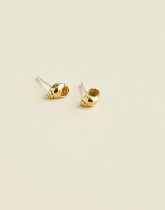 Madewell Demi-Fine Shell Stud Earrings 14k Gold