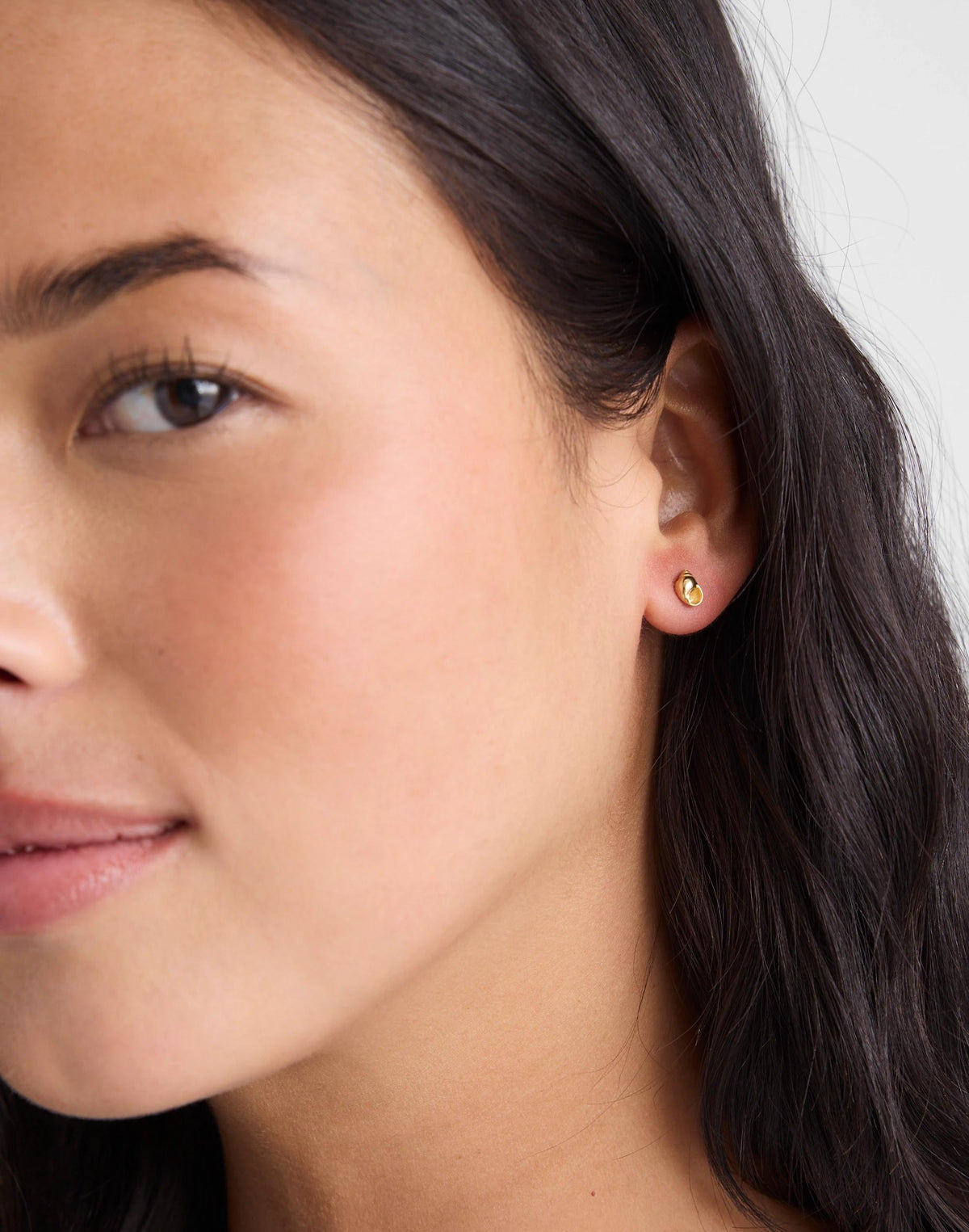 Madewell Demi-Fine Shell Stud Earrings 14k Gold