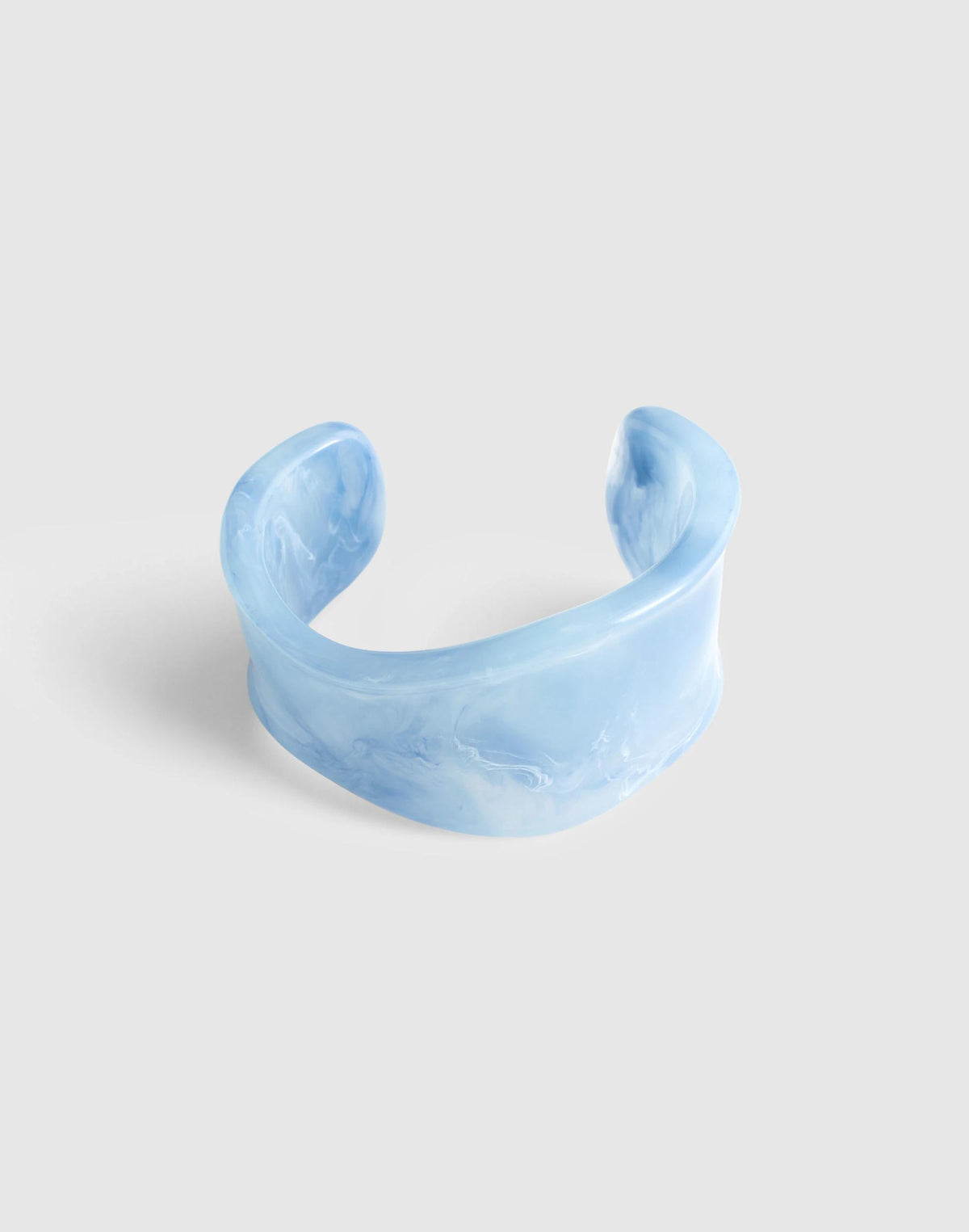Madewell Resin Sculptural Wide Cuff Bracelet Tranquil Blue
