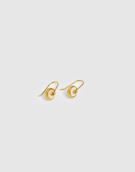 Madewell Stone Inlay Coin Earrings Mother Of Pearl
