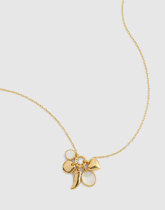 Madewell Mother-of-Pearl Charm Chain Necklace Mother Of Pearl