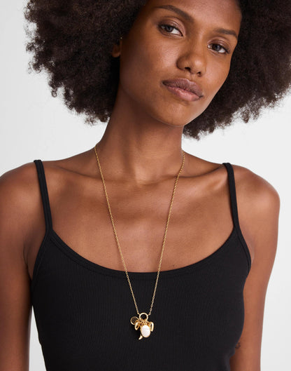 Madewell Mother-of-Pearl Charm Chain Necklace Mother Of Pearl