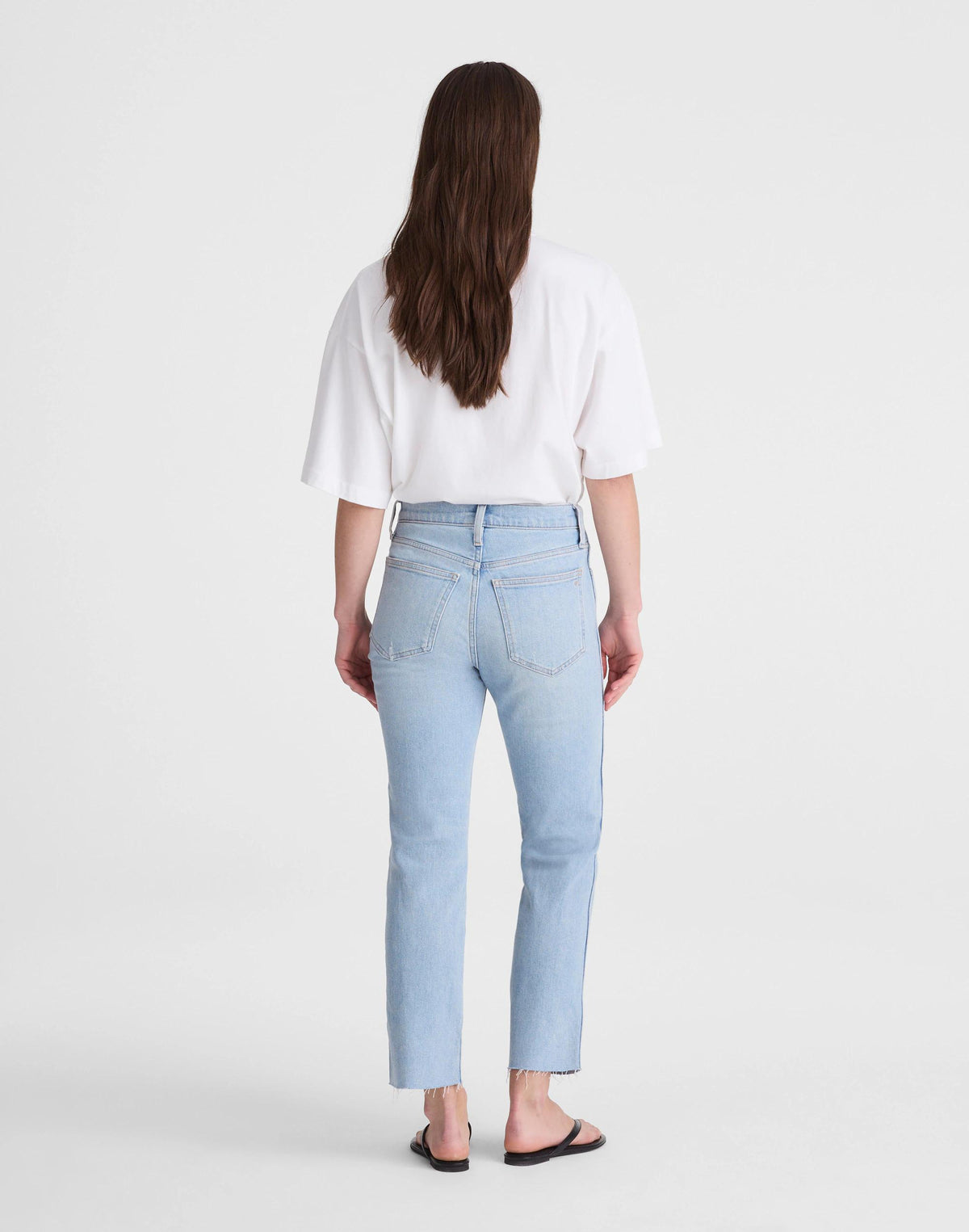 Madewell The Tall Longline Straight Crop Jean in Foster Wash Foster Wash