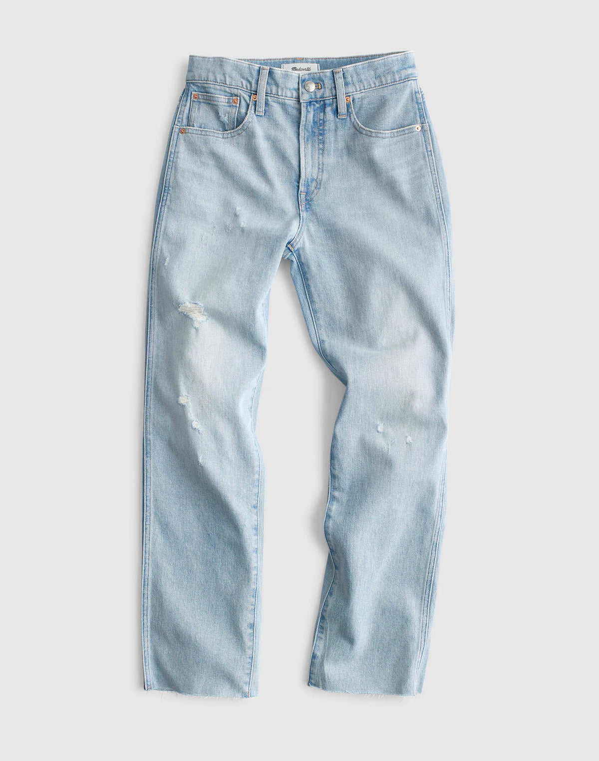Madewell The Tall Longline Straight Crop Jean in Foster Wash Foster Wash